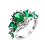 Emerald White Topaz Ring - 925 Sterling SilverRing
