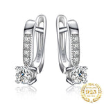 Diamond Hoop Earrings - 925 Sterling SilverEarrings