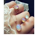 Elegant Party Vintage Opal Jewelry SetJewelry Set