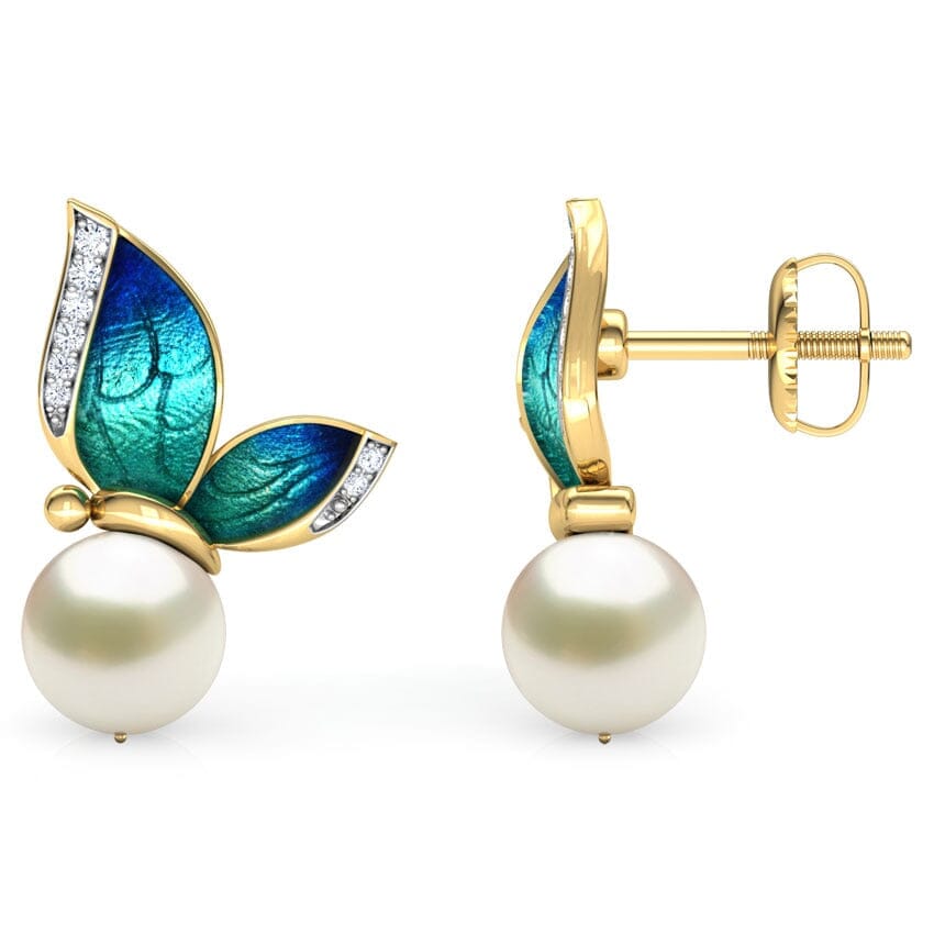 Gorgeous Butterfly Pearls Stud EarringsEarrings