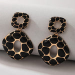 Cool Stuff Personality Square Leopard Print EarringsEarringsgolden