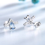 Sky Blue Topaz Stud Earrings - 925 Sterling SilverEarrings