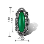 Classic Antique in Vintage Design Ruby & Emerald Oval Fashionable RingRing