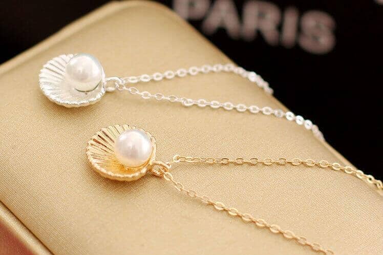 Summer Style Puka Shell Pearl Pendant NecklaceNecklace