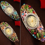 Gold Floral Bangle WatchWatch