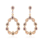 Stunning Fashion Colorful Crystal Drop Flash EarringsEarringsGOLD COLOFUL