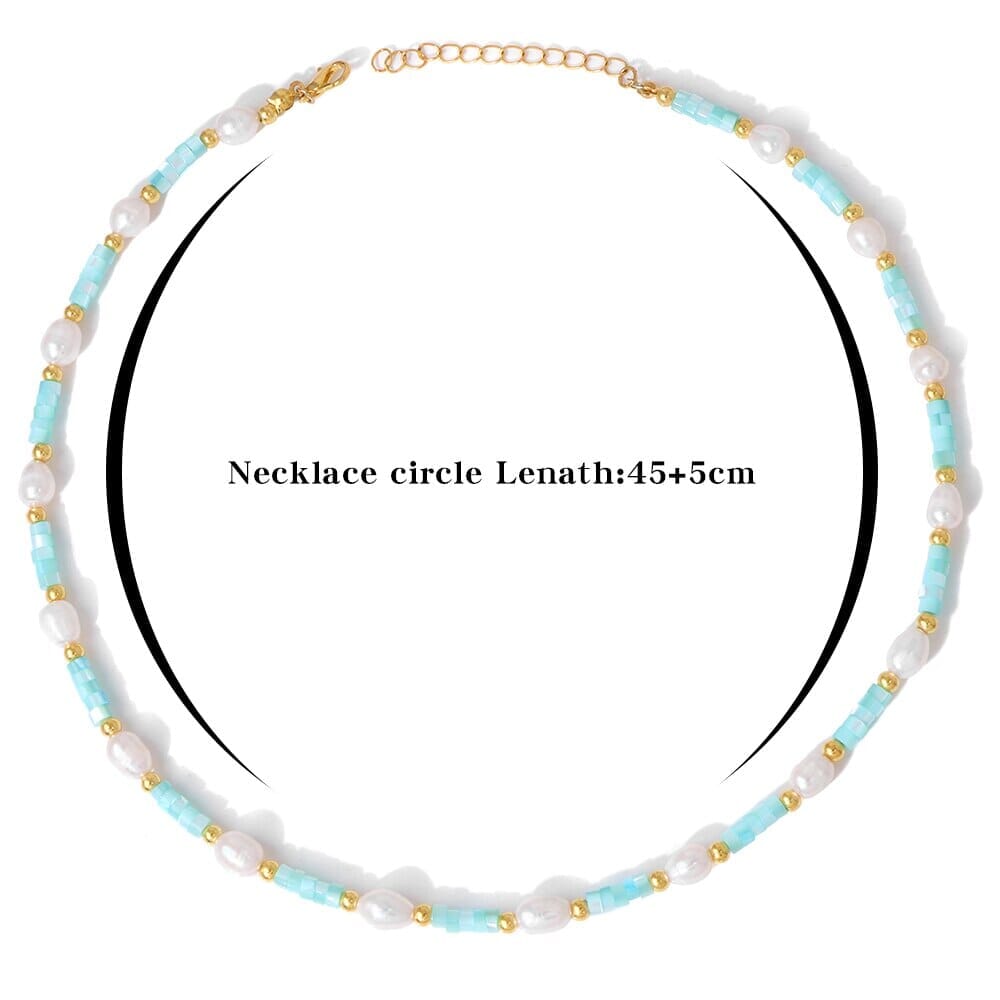 Mother of Pearl Shell NecklaceNecklace3 blue shell