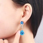 Pretty Elegant Amethyst Gemstone Fine Drop EarringsEarrings