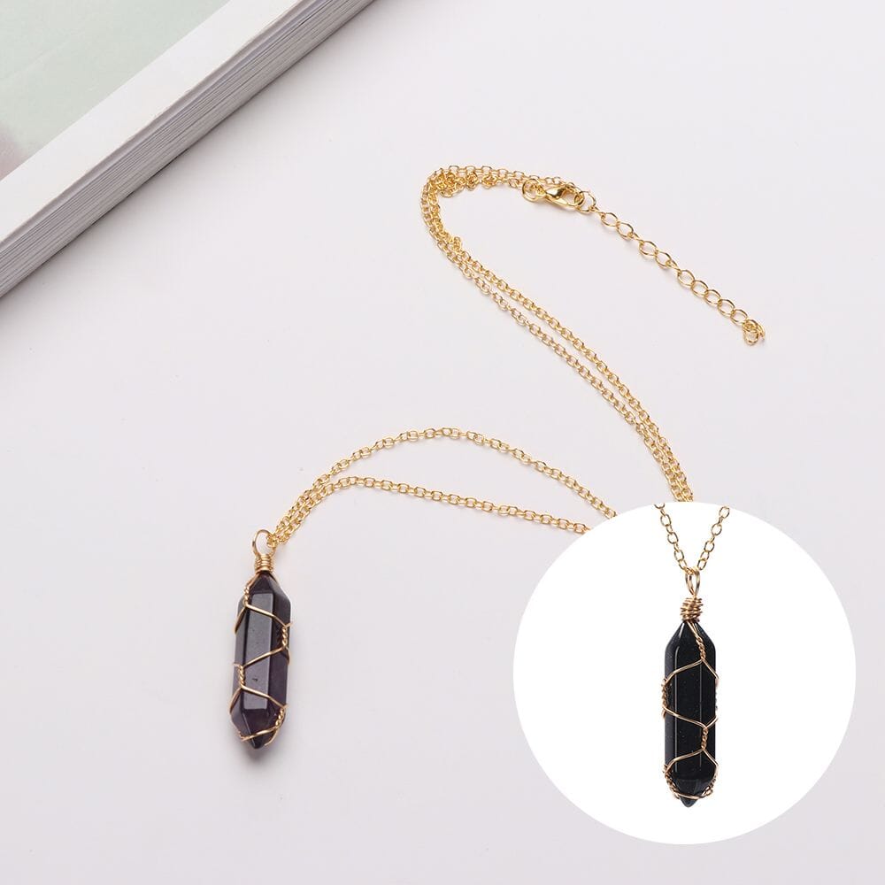 Natural Healing Rock Crystal Pendant NecklaceNecklace