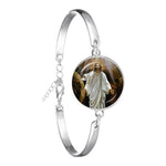 Our Lady of Guadalupe WWJD Glass Dome BraceletBracelet13