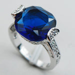 Blue Hope Classic Sapphire CZ Ring - 925 Sterling SilverRing6