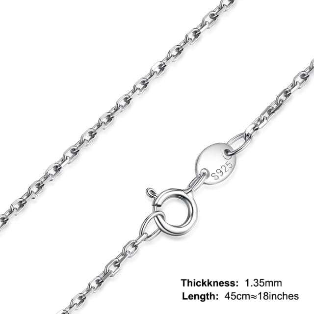 Genuine 925 Sterling Silver ChainChainTRACE CHAIN 45CM M