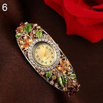 Gold Floral Bangle WatchWatchGold