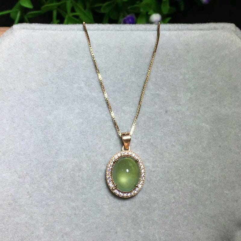 Exquisite Prehnite Pendant NecklaceNecklace