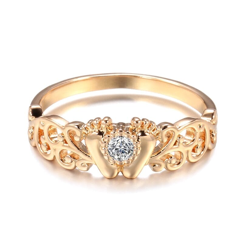 Luxury Hollow Crown Rose Gold RingRingWhiteRose Gold Color