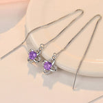 Exquisite Jade Clover Long Tassel Earrings - 925 Sterling SilverEarrings14