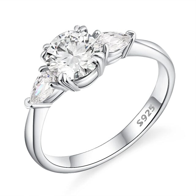 Luxury Halo Diamond Ring - 925 Sterling SilverRing11Style 1