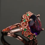 Charm Classic Flower Amethyst Gemstone RingRing