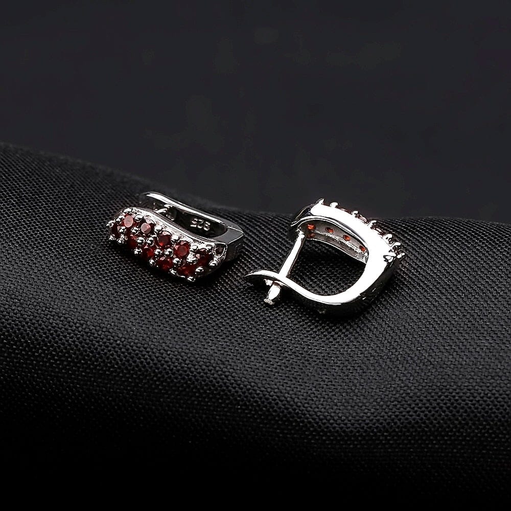 Pomegranate Granules Garnet Earring Jackets - 925 Sterling SilverEarrings