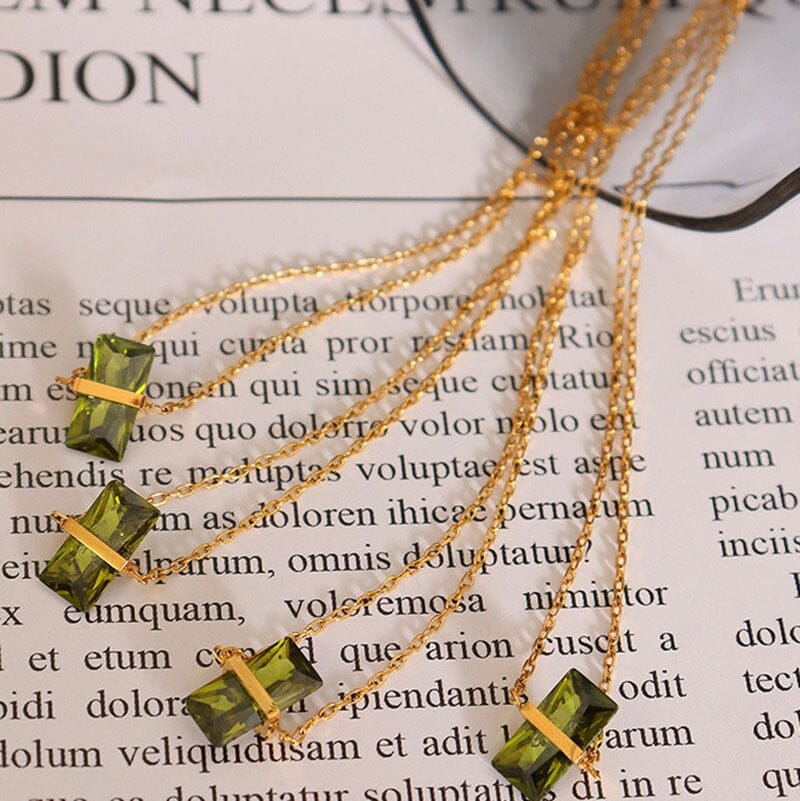 Summer Minimalist Peridot NecklaceNecklace