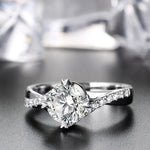Luxury Round Lab Diamond Ring - 925 Sterling SilverRing
