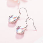 Colorful Moonstone Dangle Earrings - 925 Sterling SilverEarrings