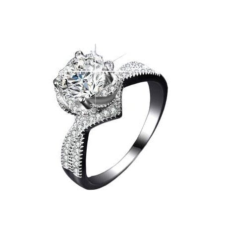 Stunning Beautiful Diamond Ring - 925 Sterling SilverRing12