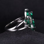 Nano Emerald Cocktail Ring - 925 Sterling SilverRing