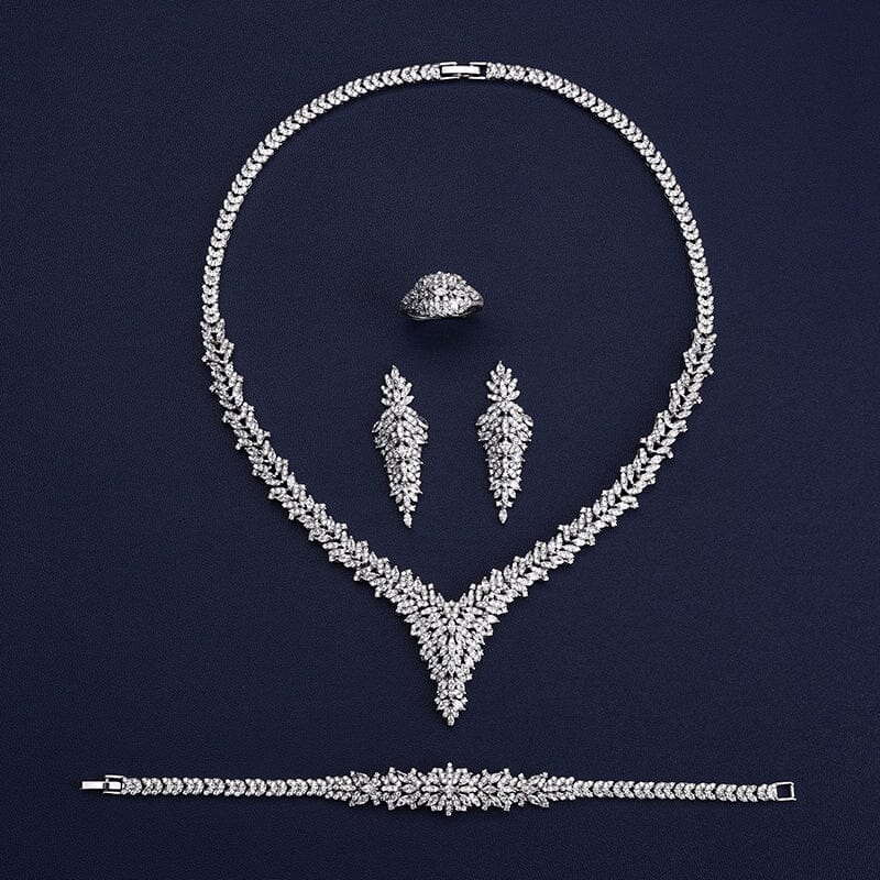 Trendy Elegant Luxury Bridal Jewelry SetJewelry Set