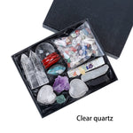 Natural Crystal Point Healing Stones, Wand and Chakra Stone Collection BoxRaw Stoneclear quartz