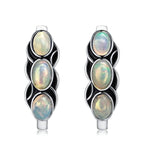 Ethiopian (Welo) Opal Earrings - 925 Sterling Silver for WomenEarrings