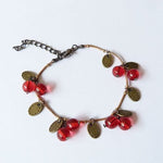 Ruby Cherries Chain BraceletBracelet