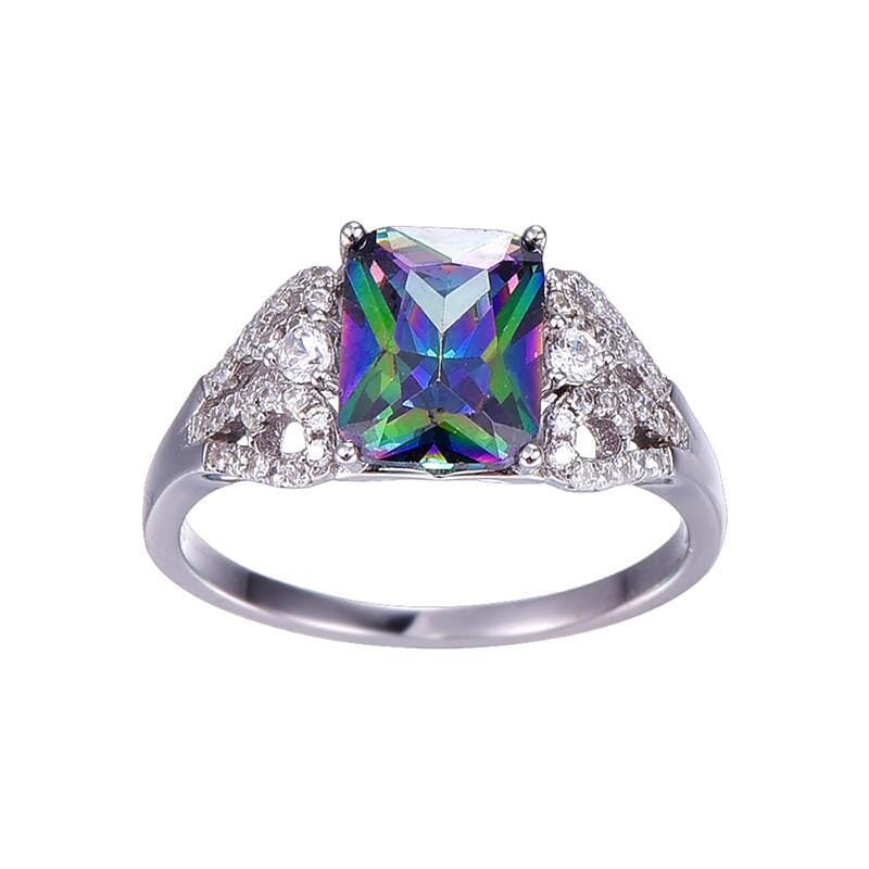 Mystic Fire Topaz Ring - 925 Sterling SilverRing