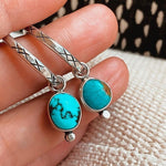 Snake Hoops Huggie Turquoise Dangle EarringsEarrings