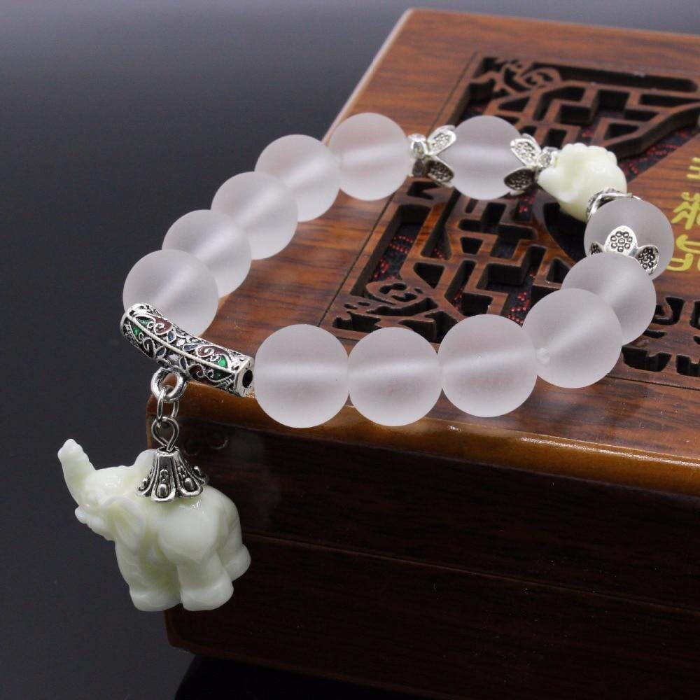 Buddhist Crystal Elephant BraceletsNecklace