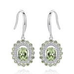 Mint Green Fashion Peridot Gemstone Hook Earrings - 925 Sterling SilverEarrings