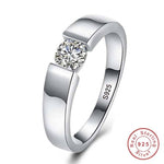 Diamond Solitaire Men's Ring - 925 Sterling SilverRing11