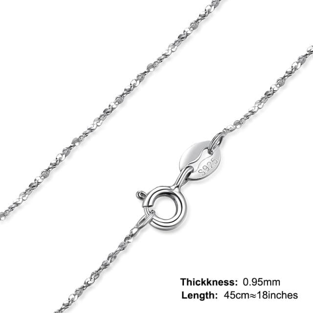 Genuine 925 Sterling Silver ChainChainSINGAPORE CHAIN 45CM