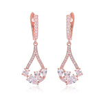 Compact And Exquisite Drop-Shaped Crystal EarringsEarringsROSE GOLD