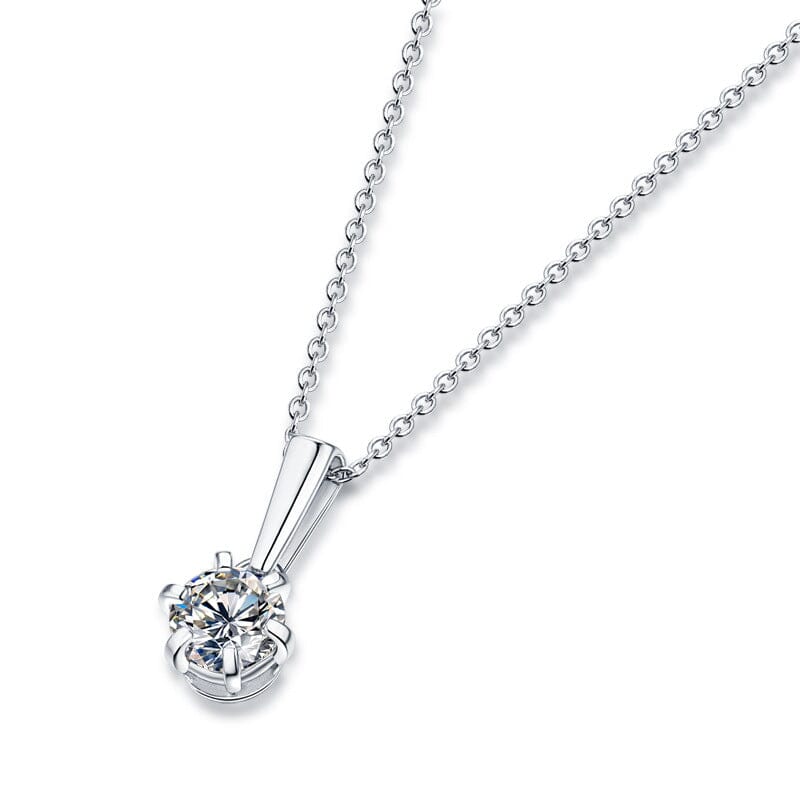 Sparkling Diamond Pendant Necklace - 925 Sterling SilverNecklace