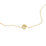 Lady Opal Gold Color Dainty Necklace - 925 Sterling SilverNecklace