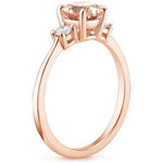 Pink Oval Morganite Zircon Rose Gold Ringring