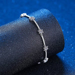 Ten Stars Diamond Charms Bracelet - 925 Sterling SilverNecklace