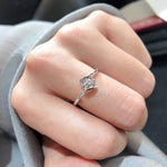 Unique Lab Diamond Promise Ring - 925 Sterling SilverRing