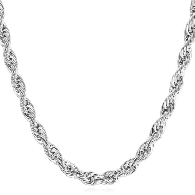 Twisted Rope Chain NecklaceNecklaceStainless SteelWidth 3MM