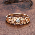 Luxury Hollow Crown Rose Gold RingRing