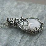 Mystery Fairy Leaf Moonstone NecklaceNecklace