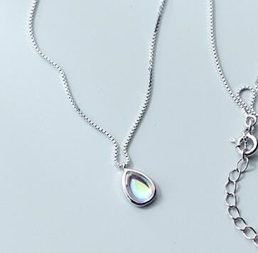 Fashion Sweet Beautiful Waterdrop Opal Pendant Necklace - 925 Sterling SilverNecklace2