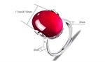 925 Sterling SIlver Natural Ruby Ring (Resizeable)