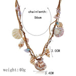 Bohemian Puka Seashells Beach NecklaceNecklace